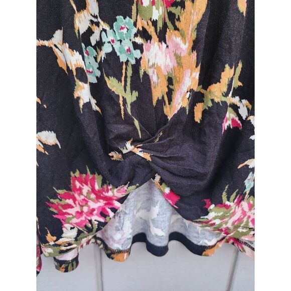 Style & Co Twist Front Blouse Floral Boho Long Sleeve Plus 3X New - Picture 3 of 6